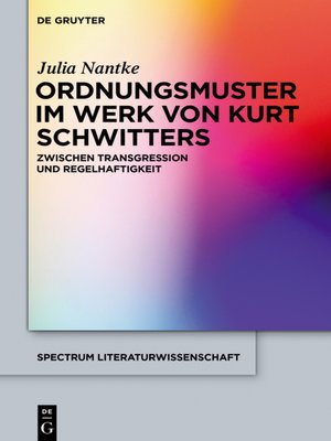 cover image of Ordnungsmuster im Werk von Kurt Schwitters